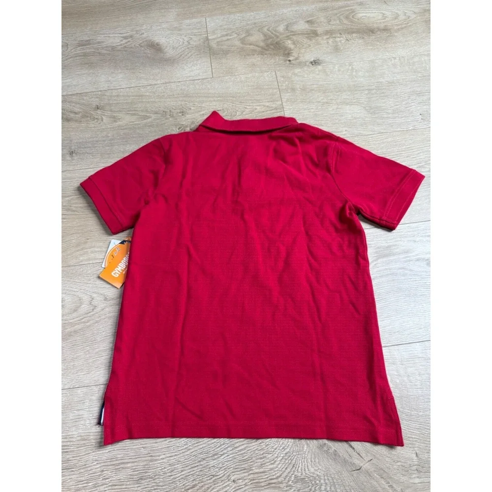 NWT Boys Kids Gymboree playproof uniforms nanotex short sleeve red polo size 7